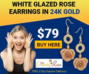 White glazed earrings